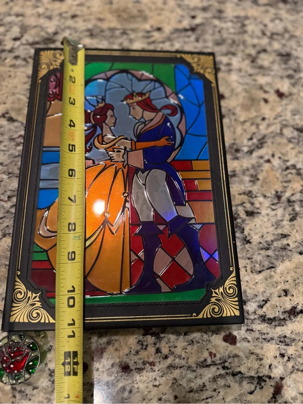 Disney Store Limited Product Beauty And The Beast Stained Glass Design Notebook